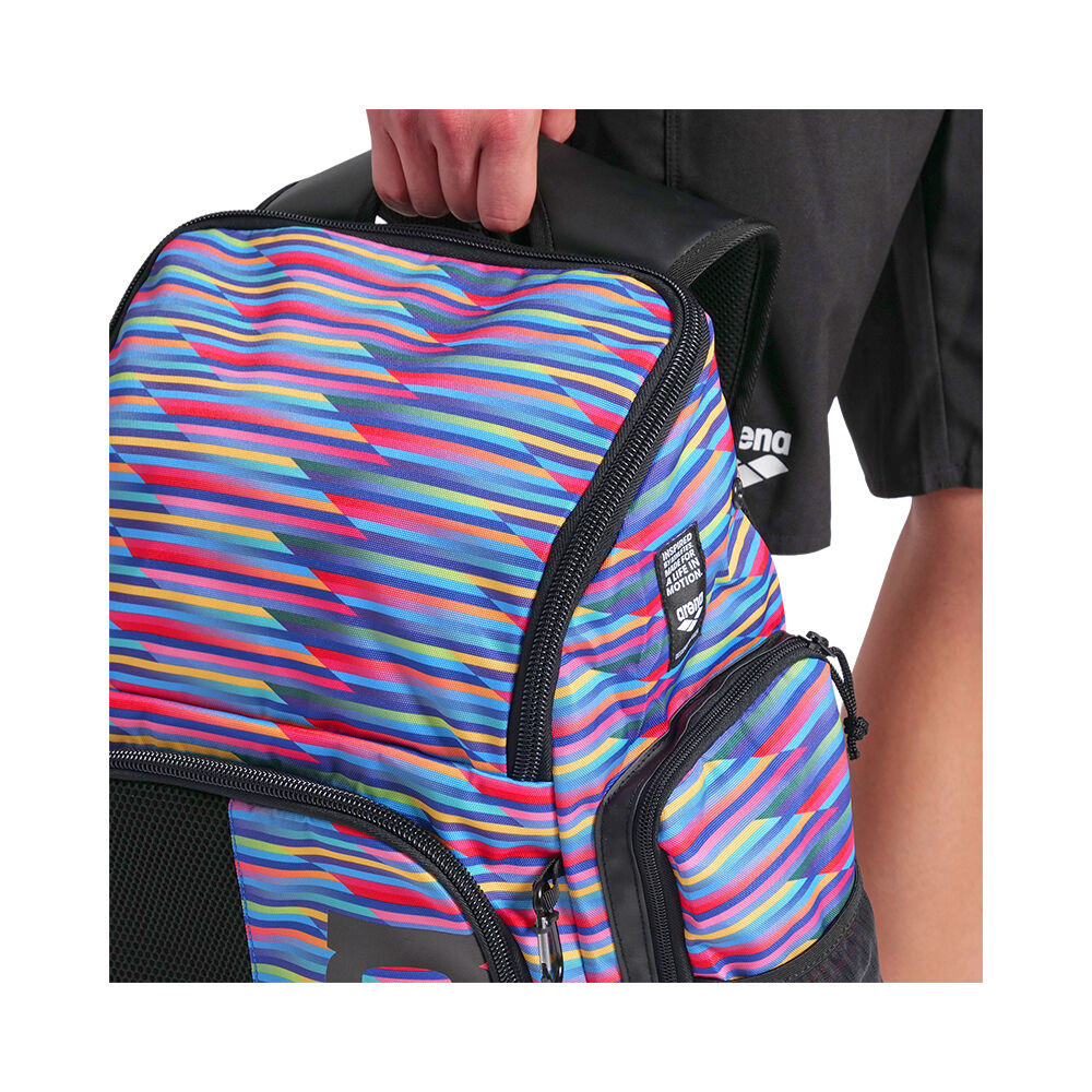 Arena Spiky III Backpack 45 Litre Swimming Accessory w/Drybag Racing Stripes