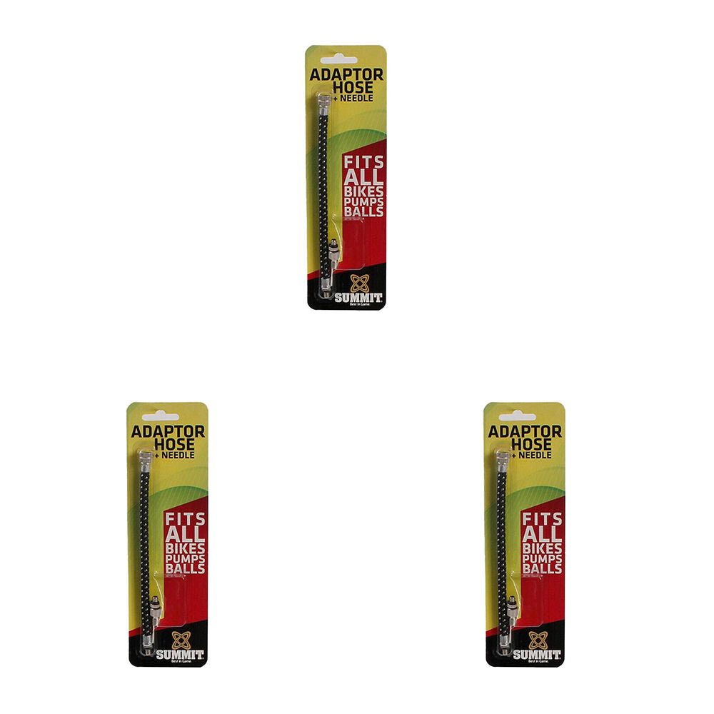 3PK Summit Global Adapter Bike Pump Hose & Needle - Black