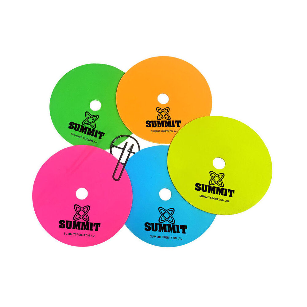 50pc Summit Global Flat Agility Disc Marker 20cm - Assorted