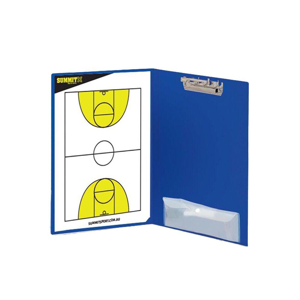 Summit Global Basketball A4 Coaching Folder 36cm x 23cm - Blue
