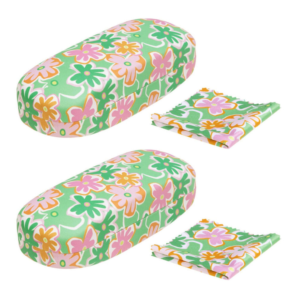 2PK Splosh Summer Pop Hard Shell Sunglass Case/Holder Storage 17x6cm Green