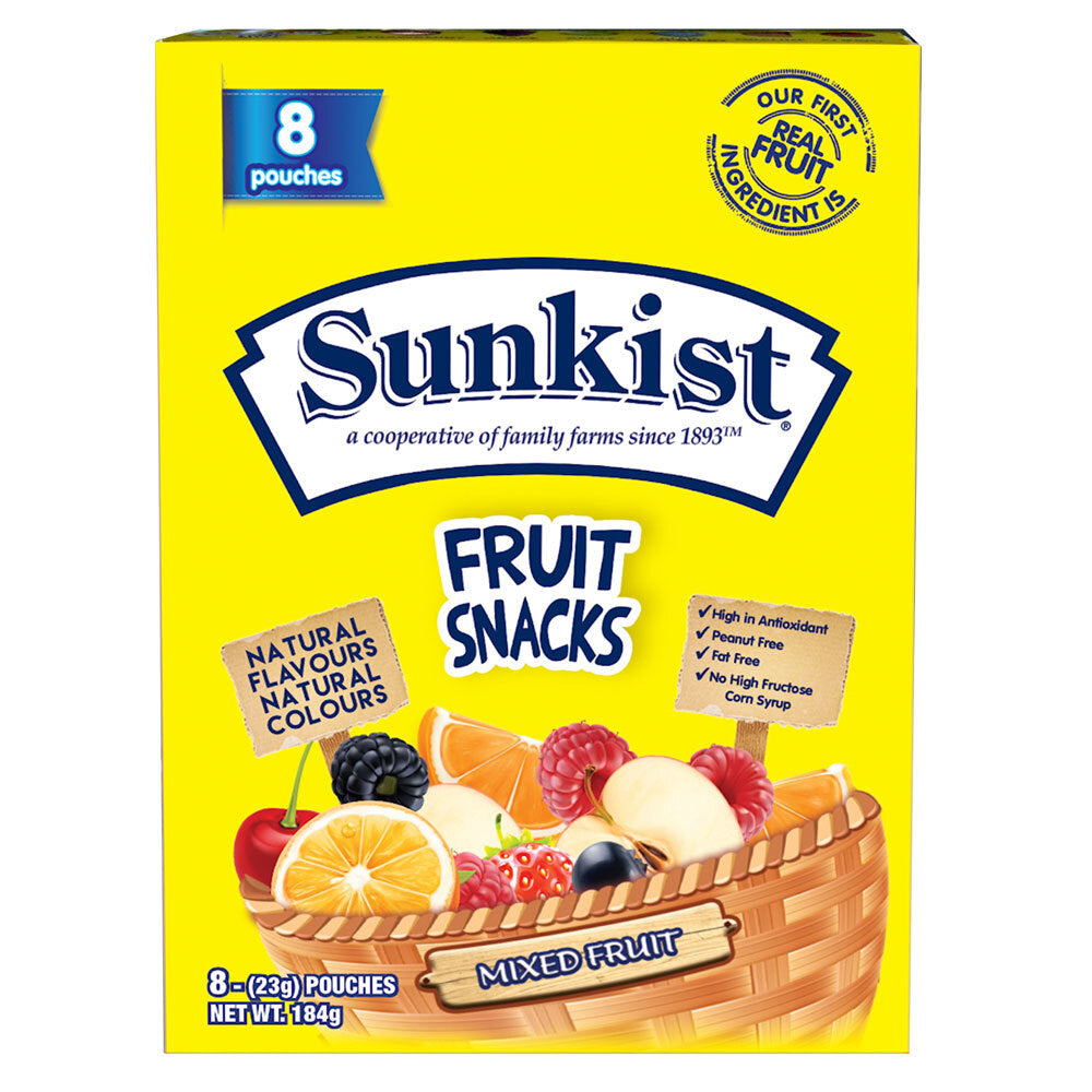 16x Sunkist Mixed Fruit 23g Candies