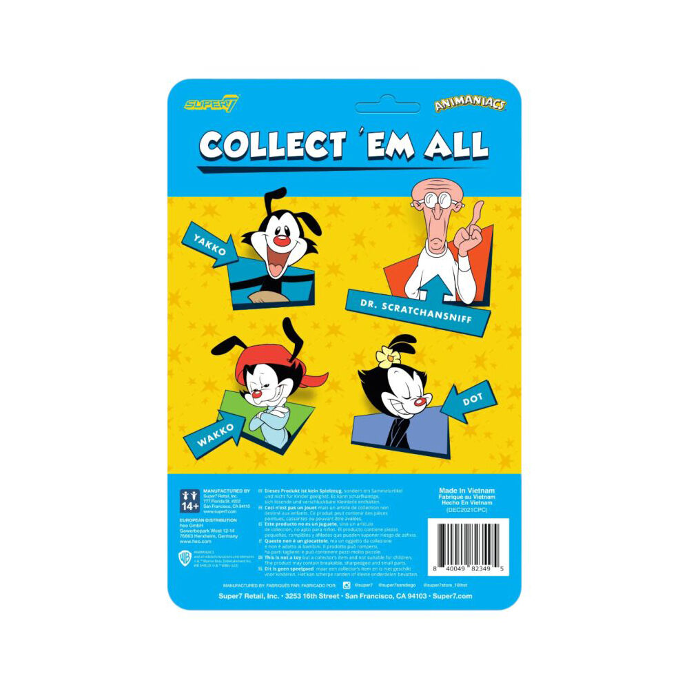 Animaniacs Dr. Scratchansniff ReAction 3.75" Kids Action Figure Toy