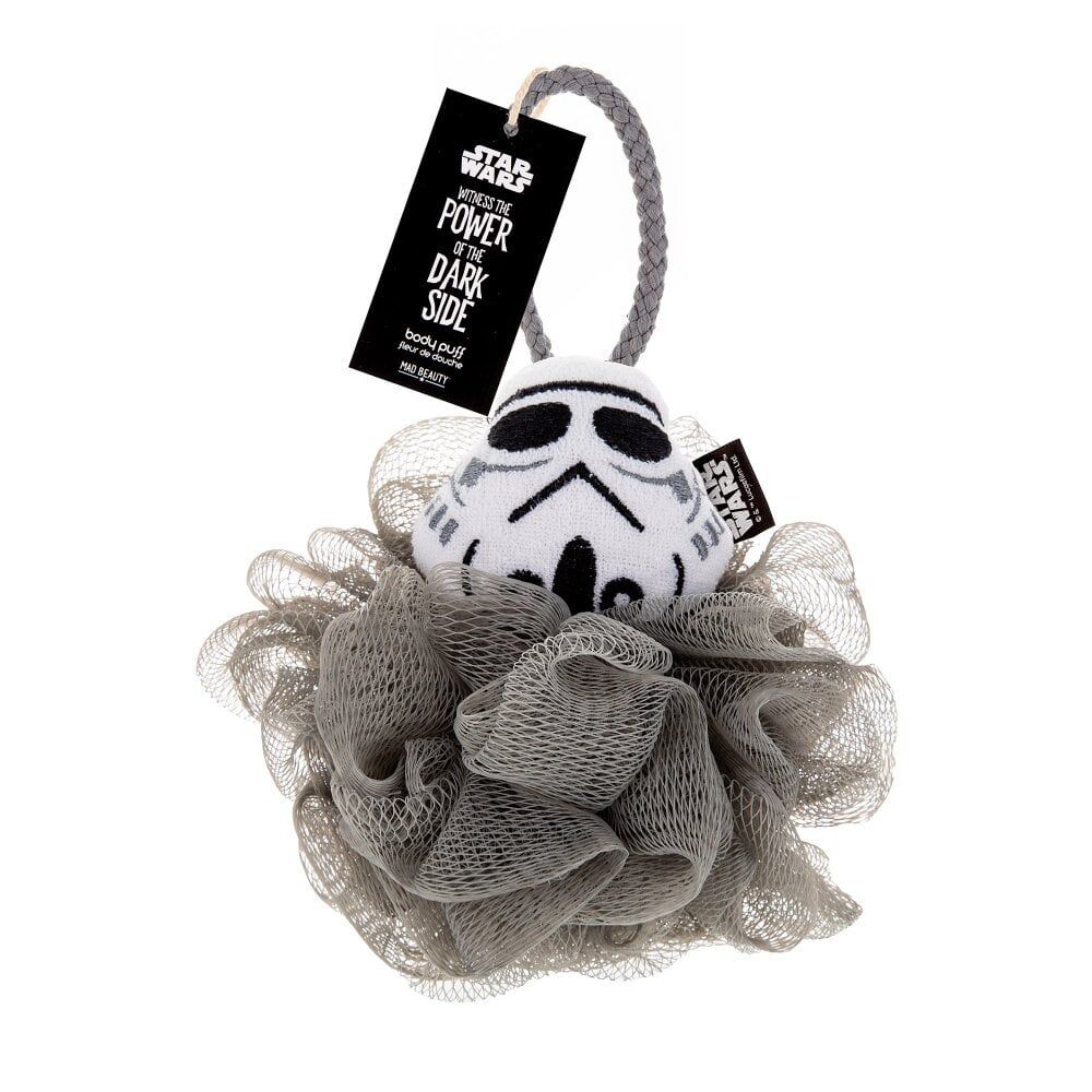 4PK Star Wars Dark Side Storm Trooper Shower Loofah Body Cleansing Puff Grey