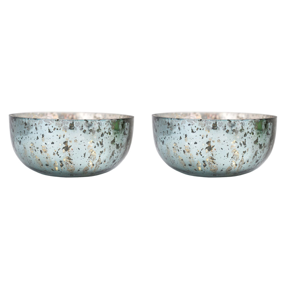 2PK LVD Glass Votive Bowl/Candle Holder Home Decor 15cm Champagne Dove
