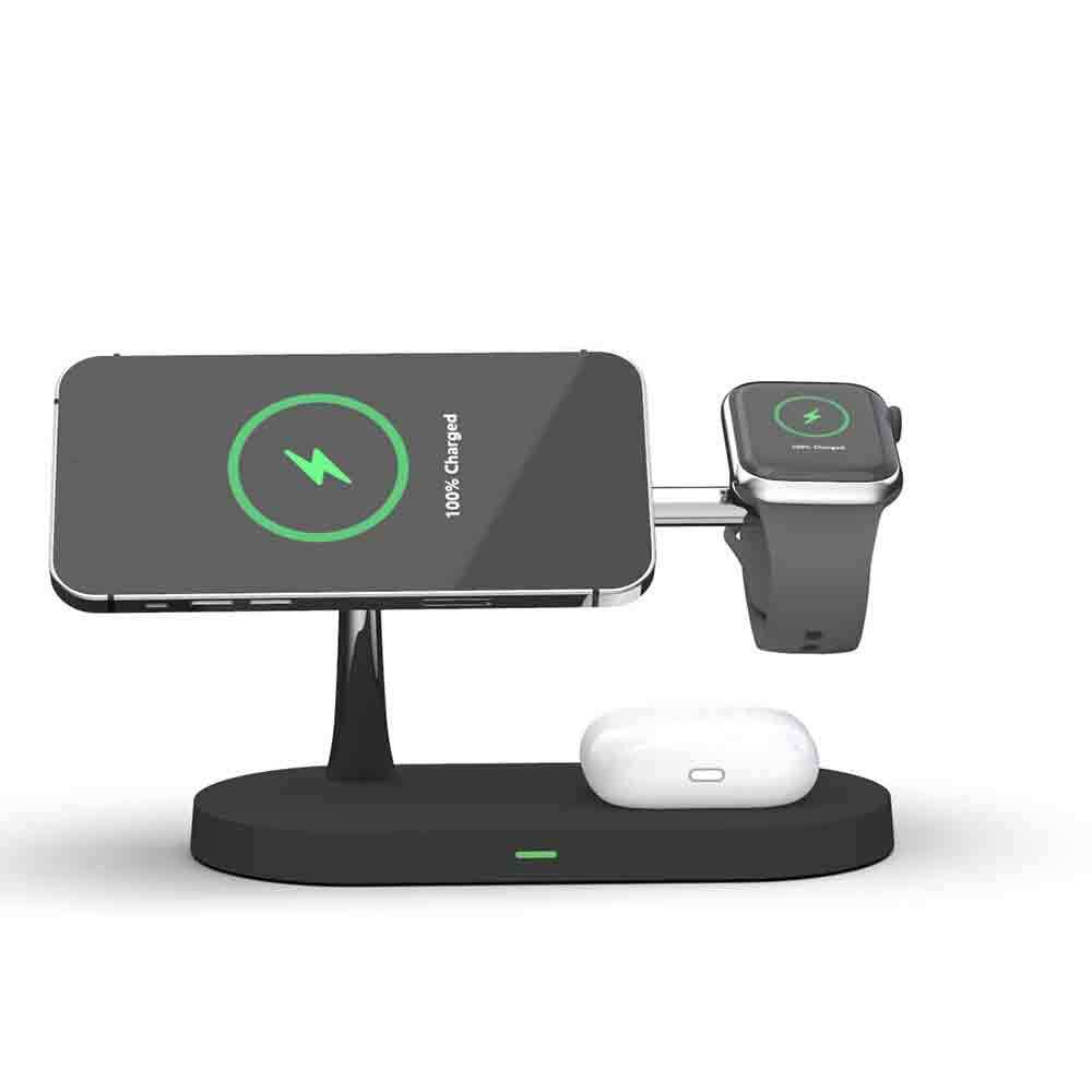 Rewyre 5-in-1 Magnetic Fast Wireless Charger Black