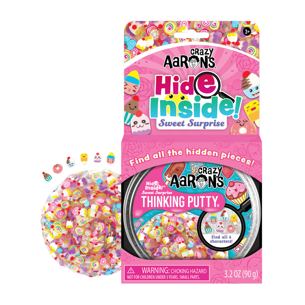 2PK Crazy Aarons Thinking Putty Sweet Surprise Hide Inside Toy 10cm 3y+