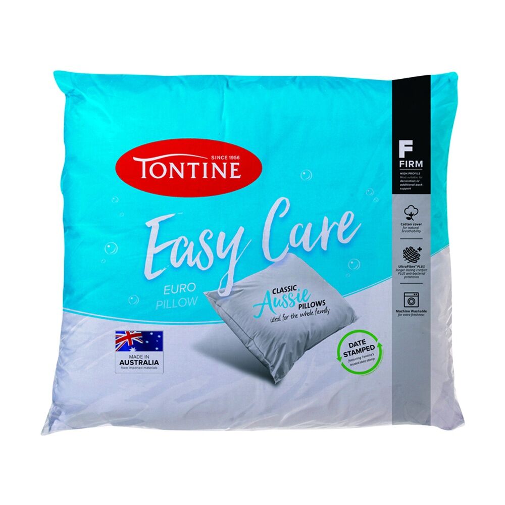 2PK Tontine Easy Care European Sleep Pillow - High & Firm