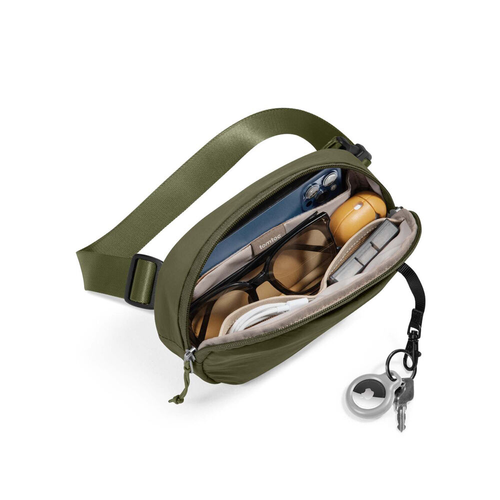 Tomtoc Nylon Fabric Sling Bean Belt Bag 1.5L - Green