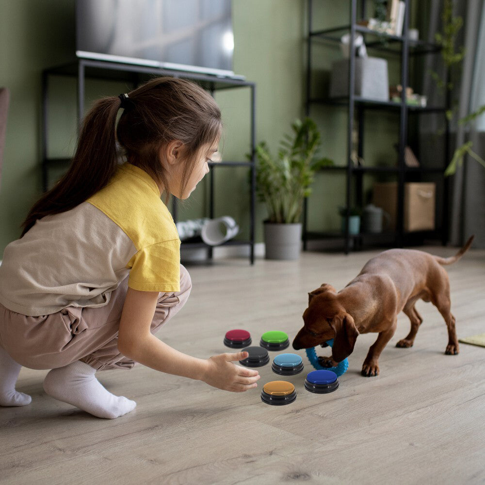 6pc Tech4Pets Interactive Pet Communication Recordable Talking Buttons