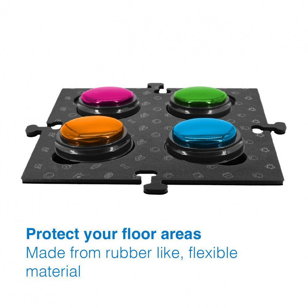 2PK Tech4Pets Mat For Talking Buttons & Floor - Black