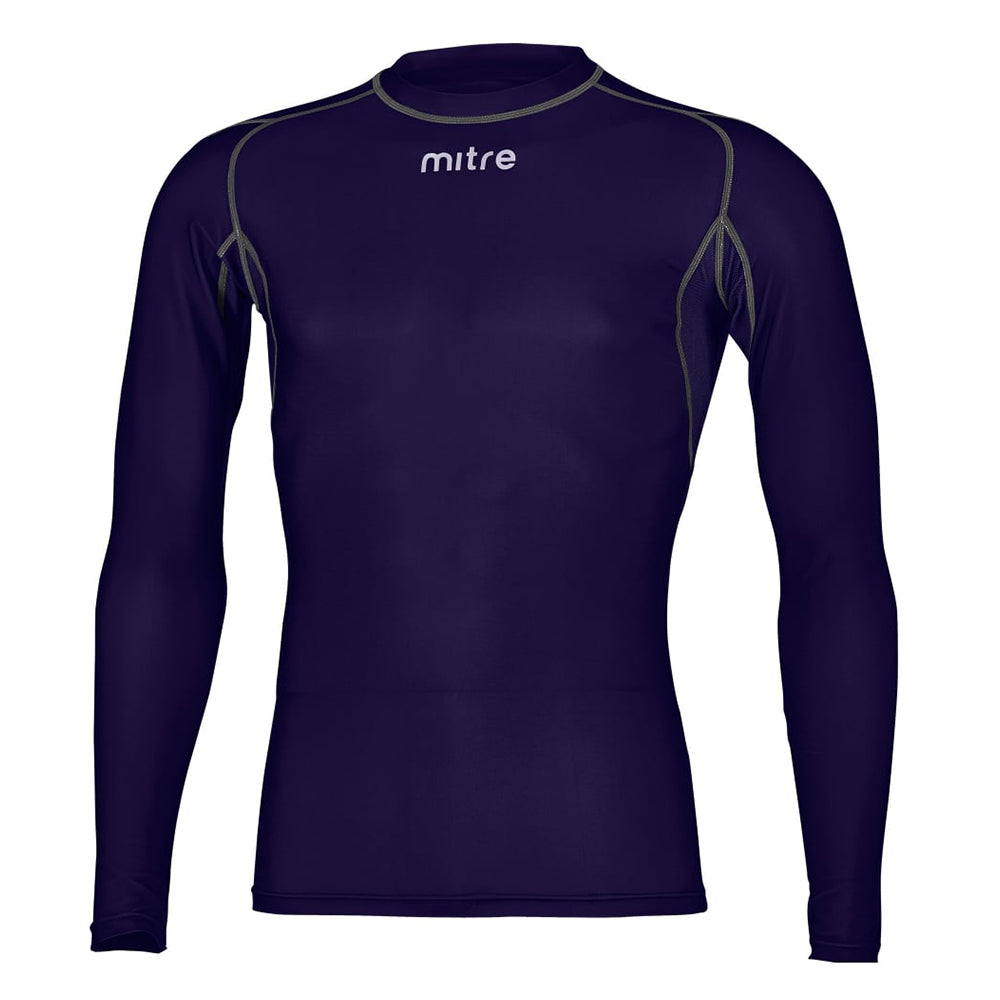 Mitre Neutron Compression LS Top Size MY (Aged 8-10) Navy