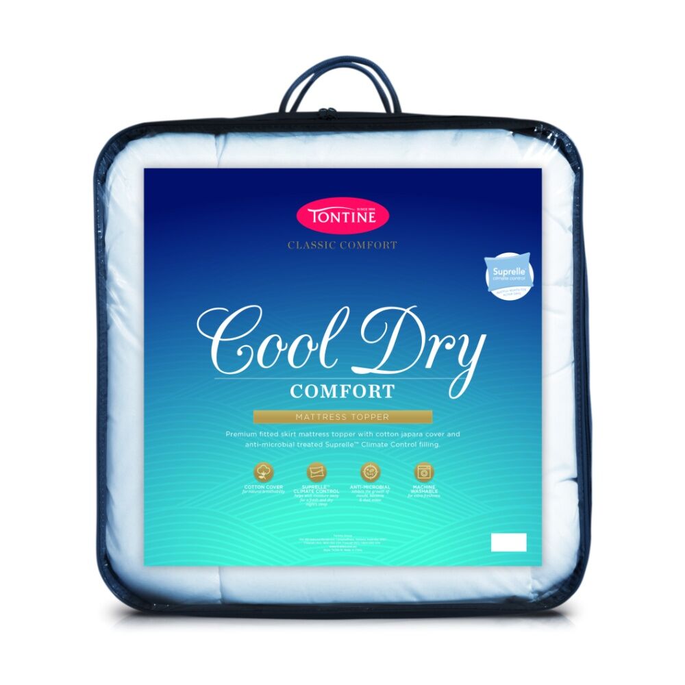 Tontine Classic Comfort Cool Dry Mattress Topper Climate Control