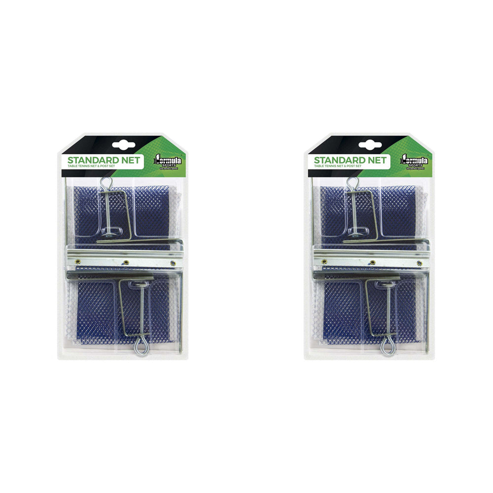 2PK Formula Sports Standard Table Tennis Nylon Net & Post Set