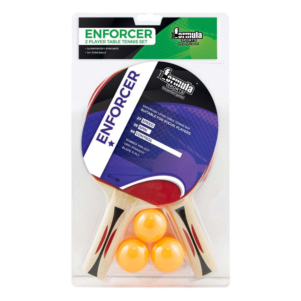 2x 5pc Formula Sports Enforcer Table Tennis 2-Player Set