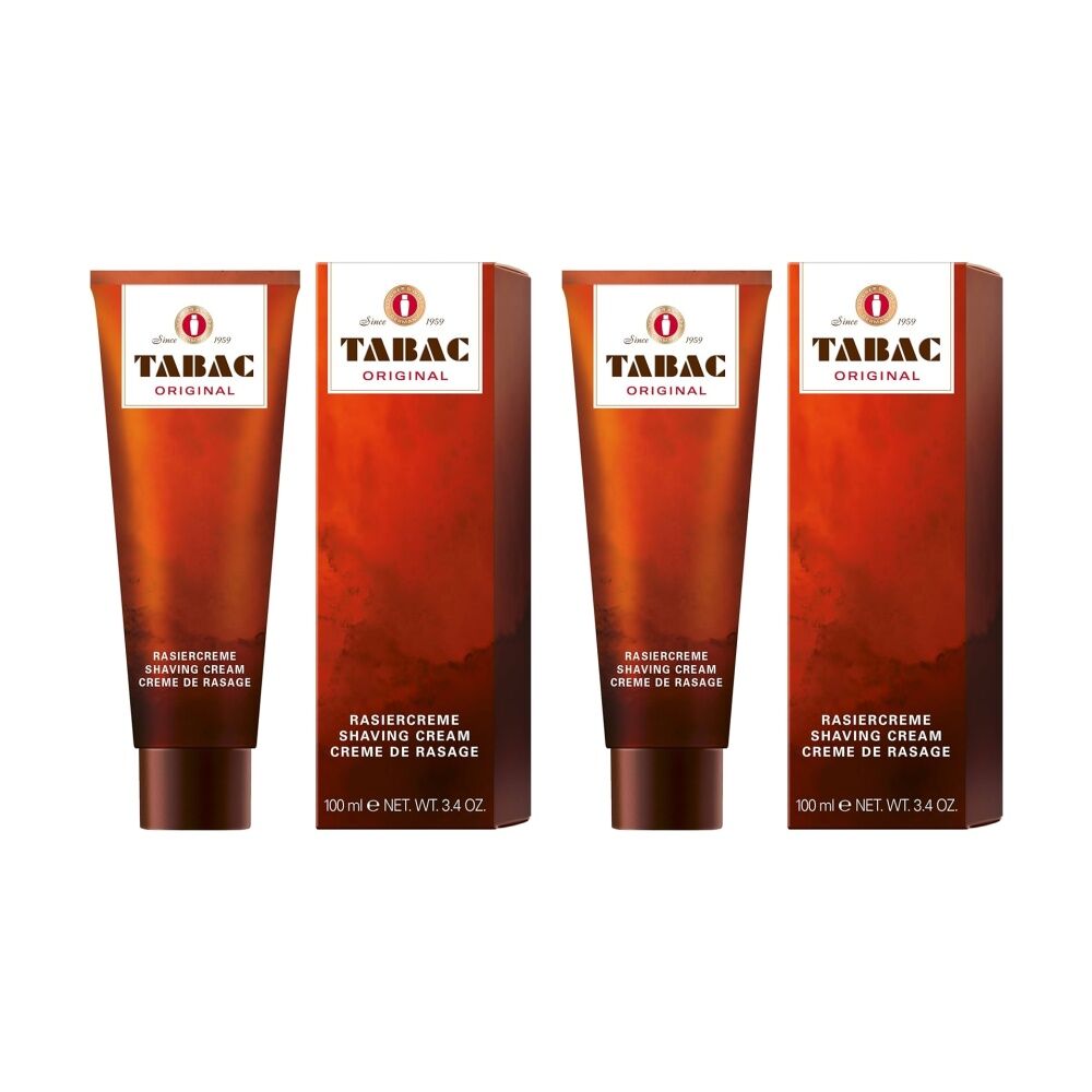 2PK Tabac Original Shaving Cream Mens Grooming Hair Removal 100mL