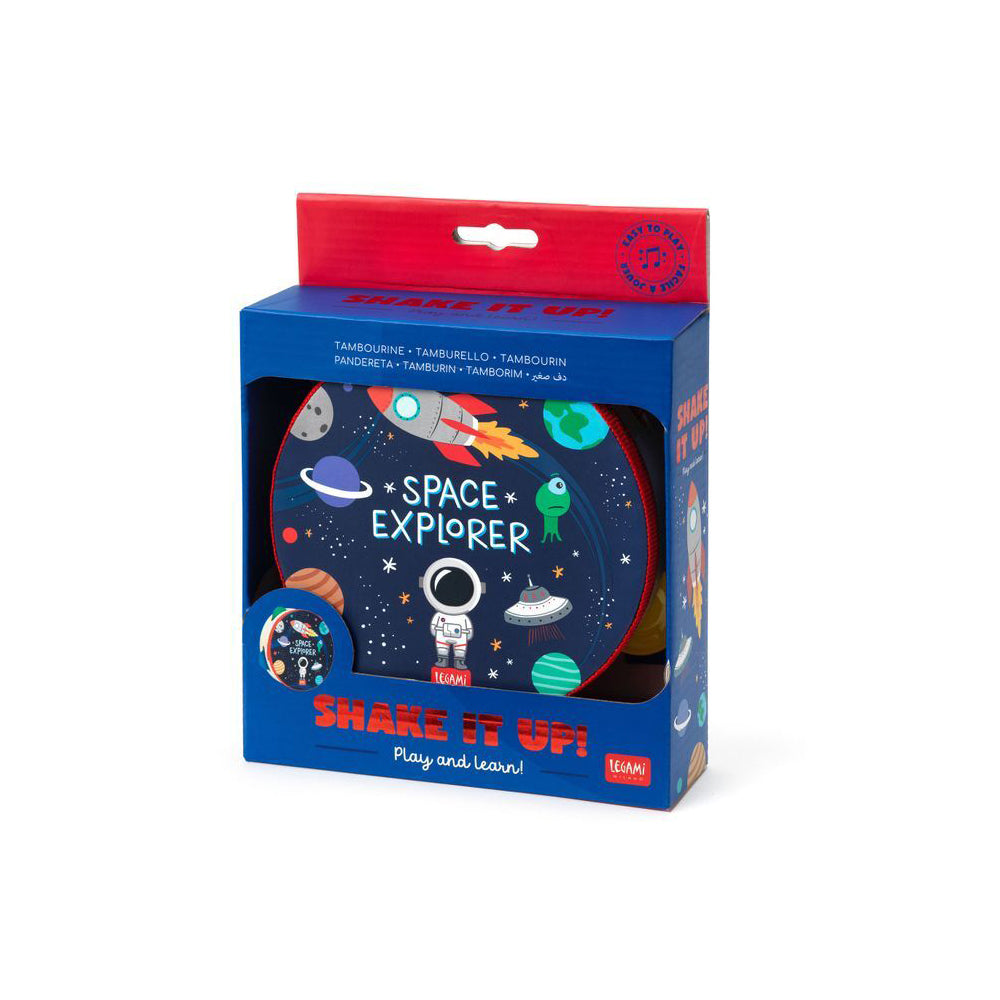 Legami Shake It Up Kids Tambourine Musical Instrument Unicorn & Space Set