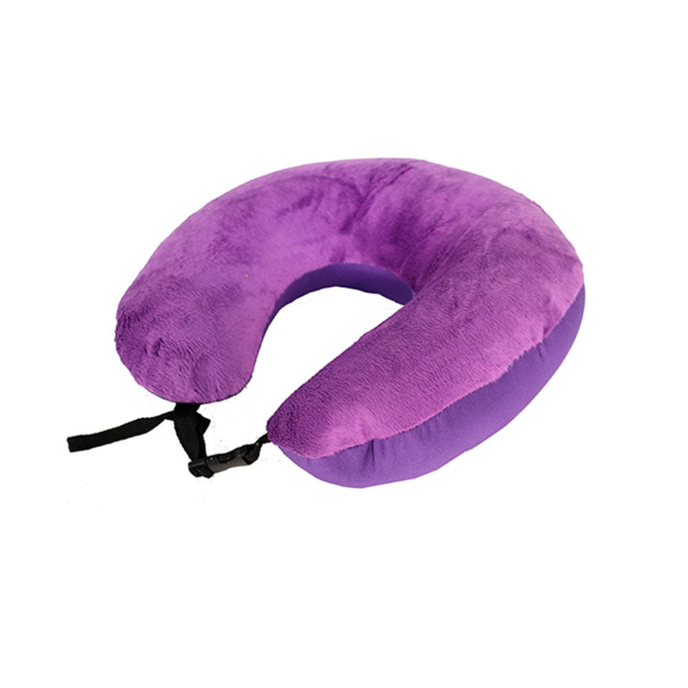 Tosca Microbead Travel Neck Support Sleeping Pillow - Purple
