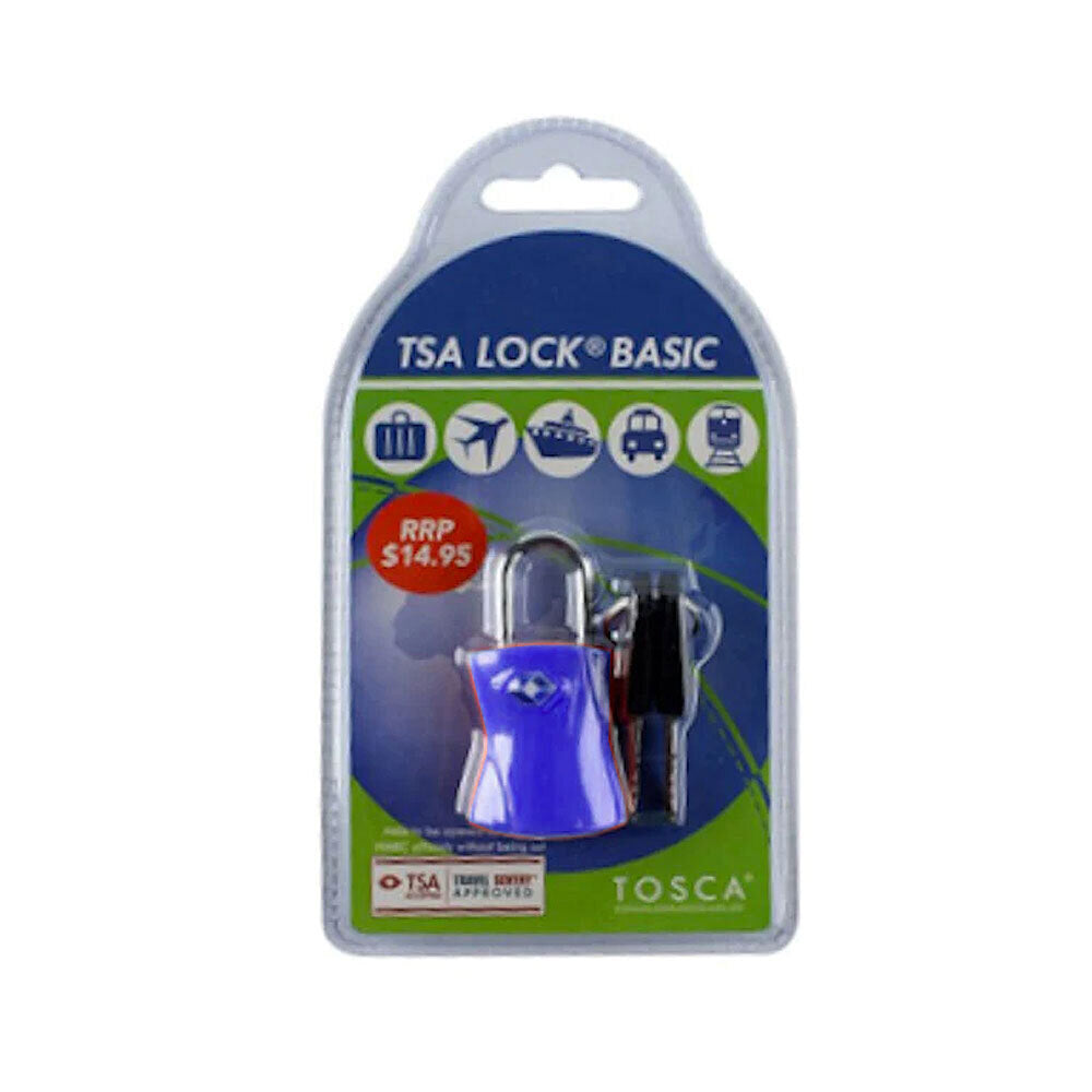 2PK Tosca TSA Approved Luggage Bag Lock With Keys - Blue