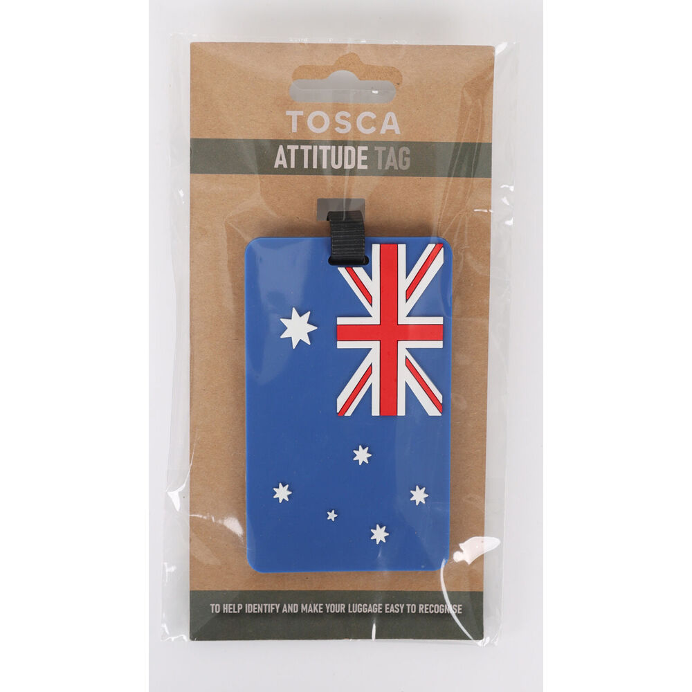 6PK Tosca Attitude Travel Luggage Suitcase Bag Tag - Aus Flag