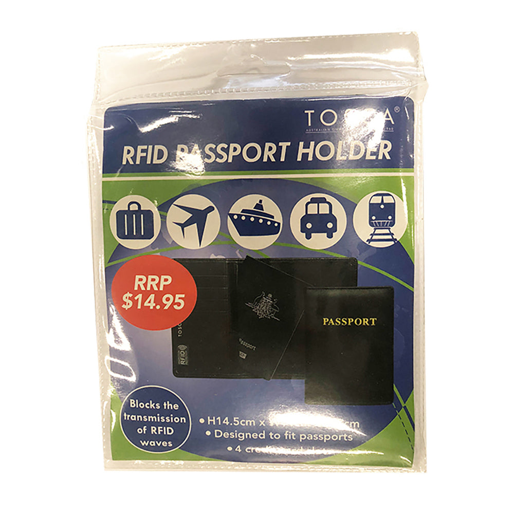 2PK Tosca RFID Blocking Safety Travel Passport Holder/Cover