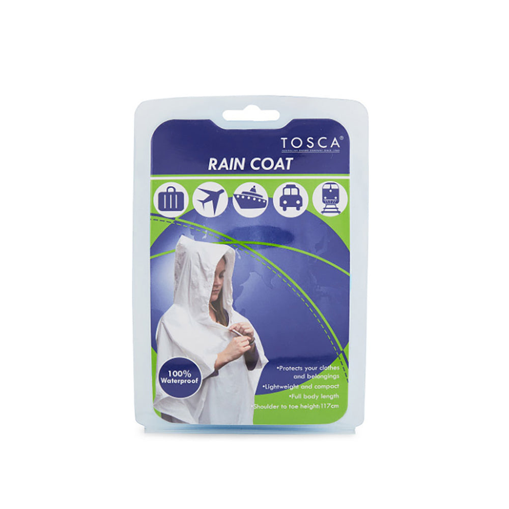 2PK Tosca Clear Compact Travel Full Body Rain Coat/Jacket