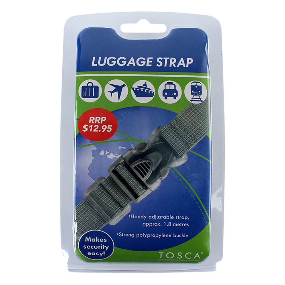 2PK Tosca 1.8m Adjustable Luggage Security Strap - Grey