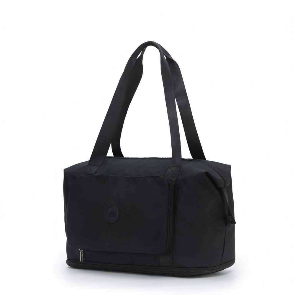 2PK Tosca Foldable & Expandable Holiday/Travel Tote Bag Black