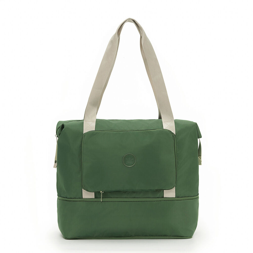2PK Tosca Foldable & Expandable Holiday/Travel Tote Bag Moss