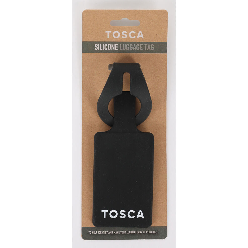 6PK Tosca Silicone Travel Luggage Suitcase Bag Tag Black