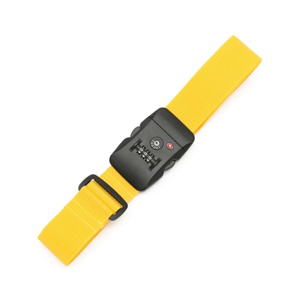 2PK Tosca Travel Luggage Suitcase Strap With TSA Lock Yellow