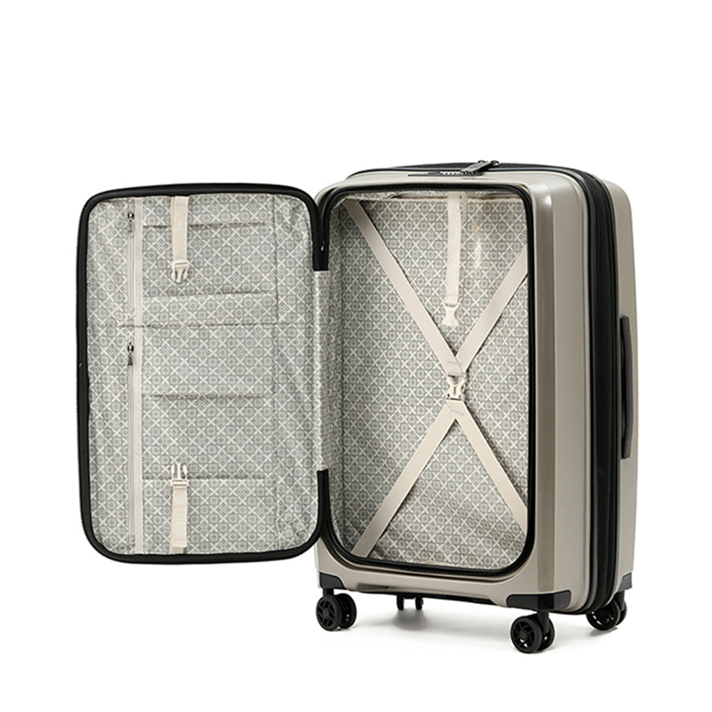 3pc Tosca Space X 20" Carry On 25/29" Trolley Case Set - Champagne