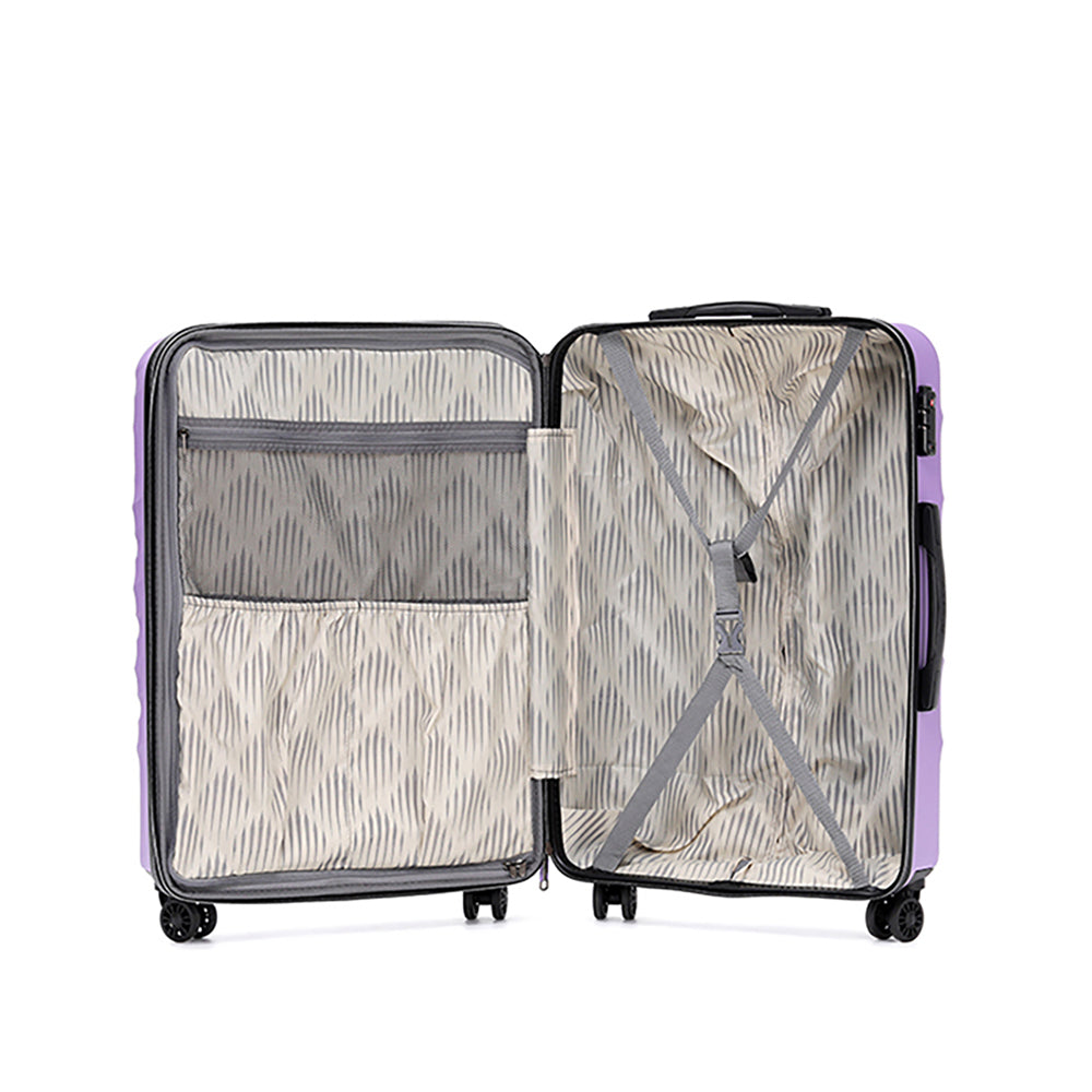 3pc Tosca Interstellar Wheeled Suitcase Luggage Set - Violet