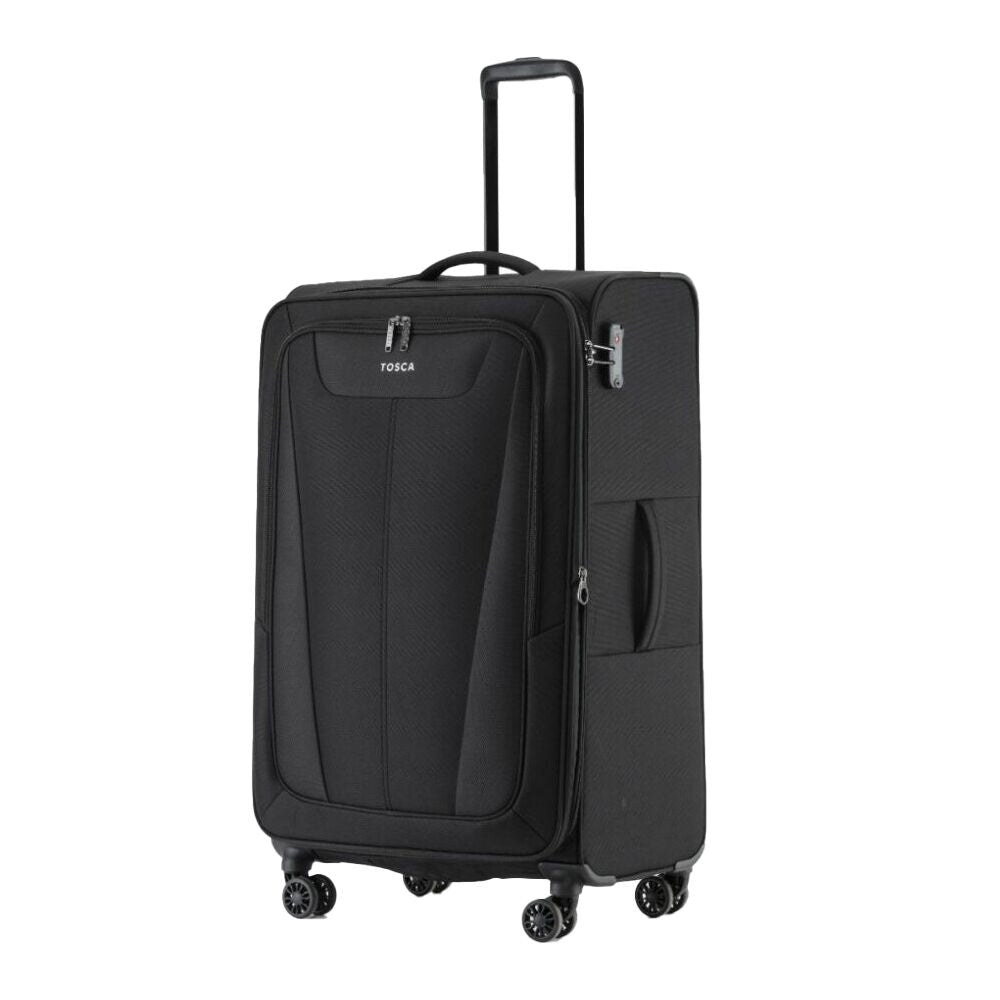 3pc Tosca Altitude Travel Suitcase/Luggage Set W/ Wheels & Lock Black
