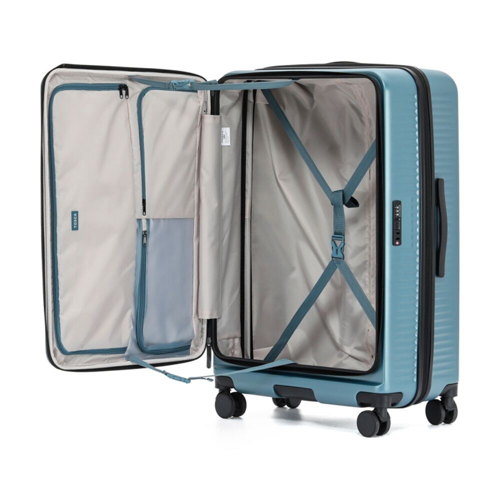 Tosca Zen Large Suitcase Travel Luggage W/ Wheels & Combination Lock 77cm Slate