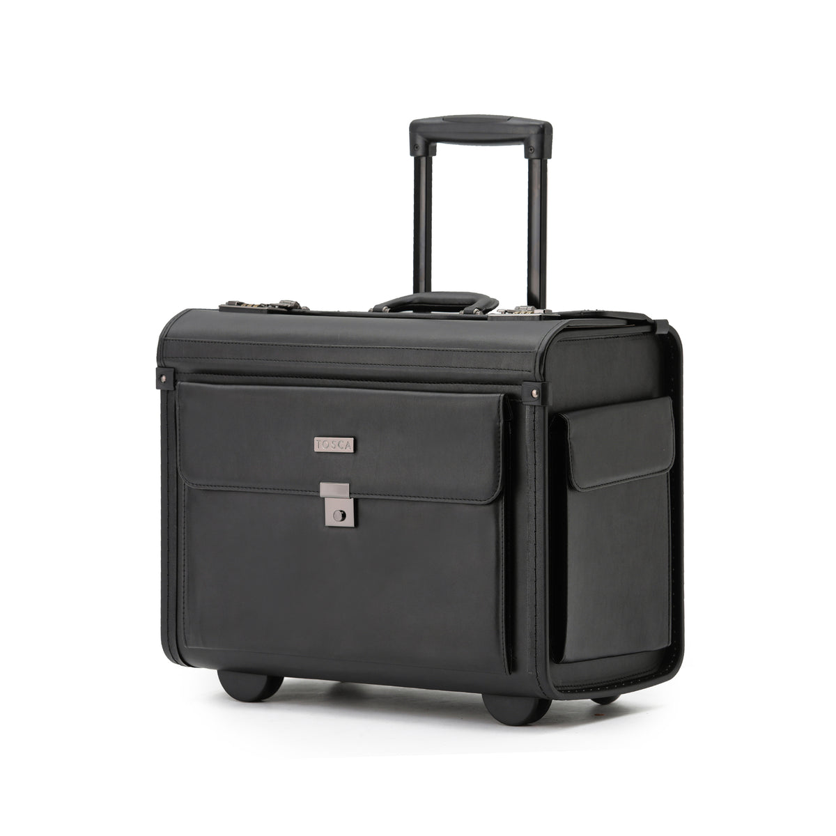 Tosca Pilot Wheeled Business Travel Suitcase Luggage Black