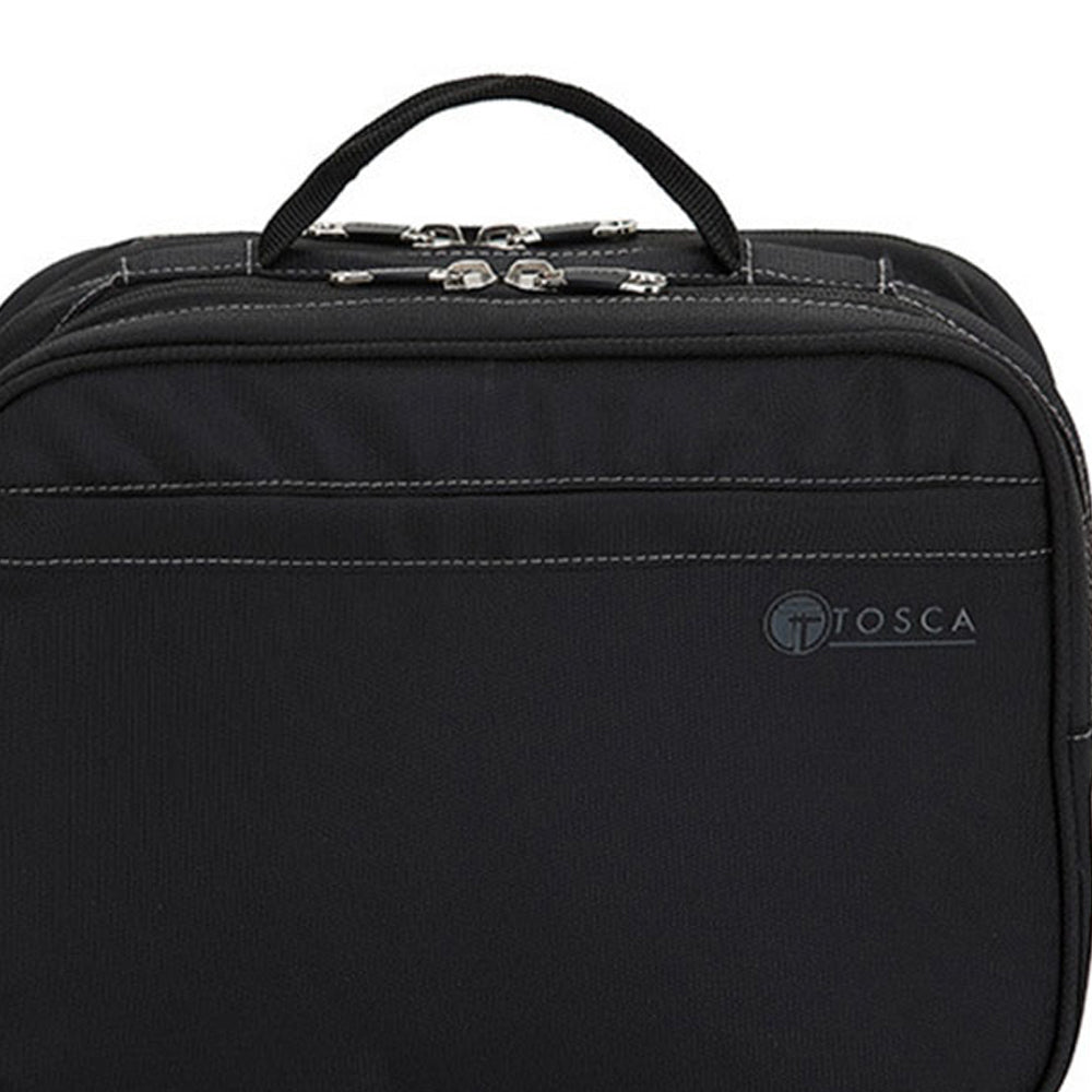 Tosca Deluxe Toiletry Travel Organiser Bag 13 - Black