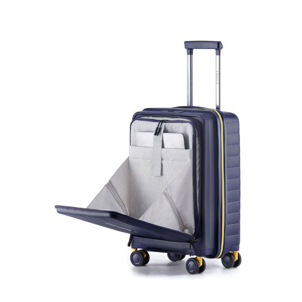 Tosca Cruiser Hard Case Carry On Travelling Suitcase Small 53x34x23cm PUR/YLW