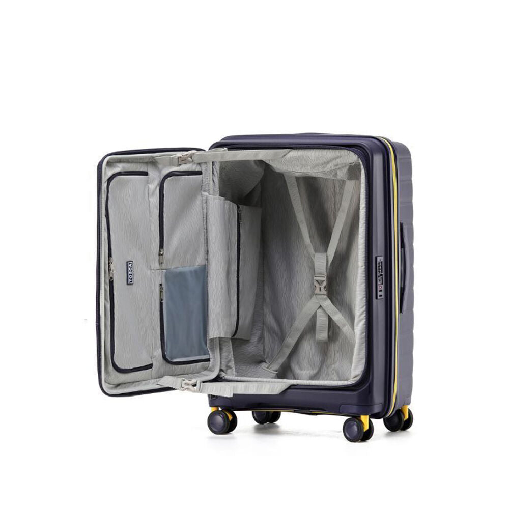 Tosca Cruiser Hard Case Carry On Travelling Suitcase Medium 67x42x27cm PUR/YLW