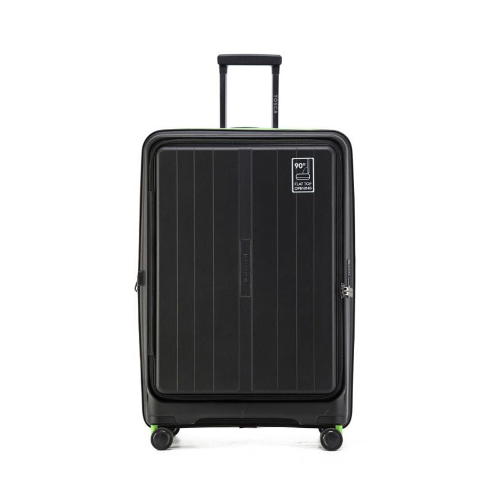 Tosca Cruiser Hard Case Carry On Travelling Suitcase Large 77x51x32cm BLK/LIM