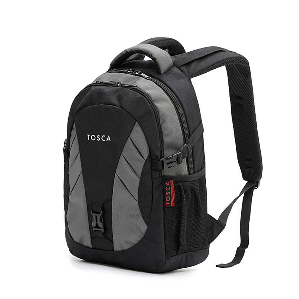 Tosca 20L/42x27x17cm Padded Multi Compartment Backpack - Grey/Black