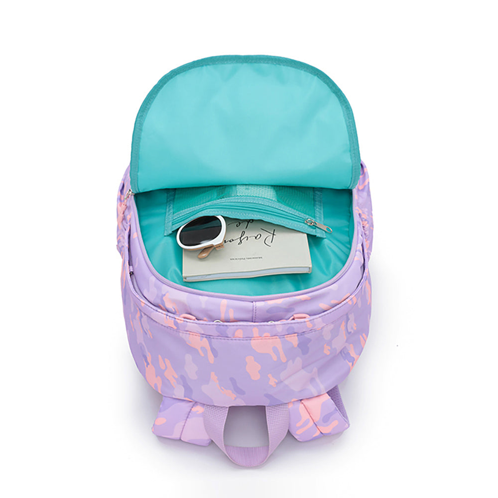 Tosca Camo Adjustable Kids School Backpack - Purple