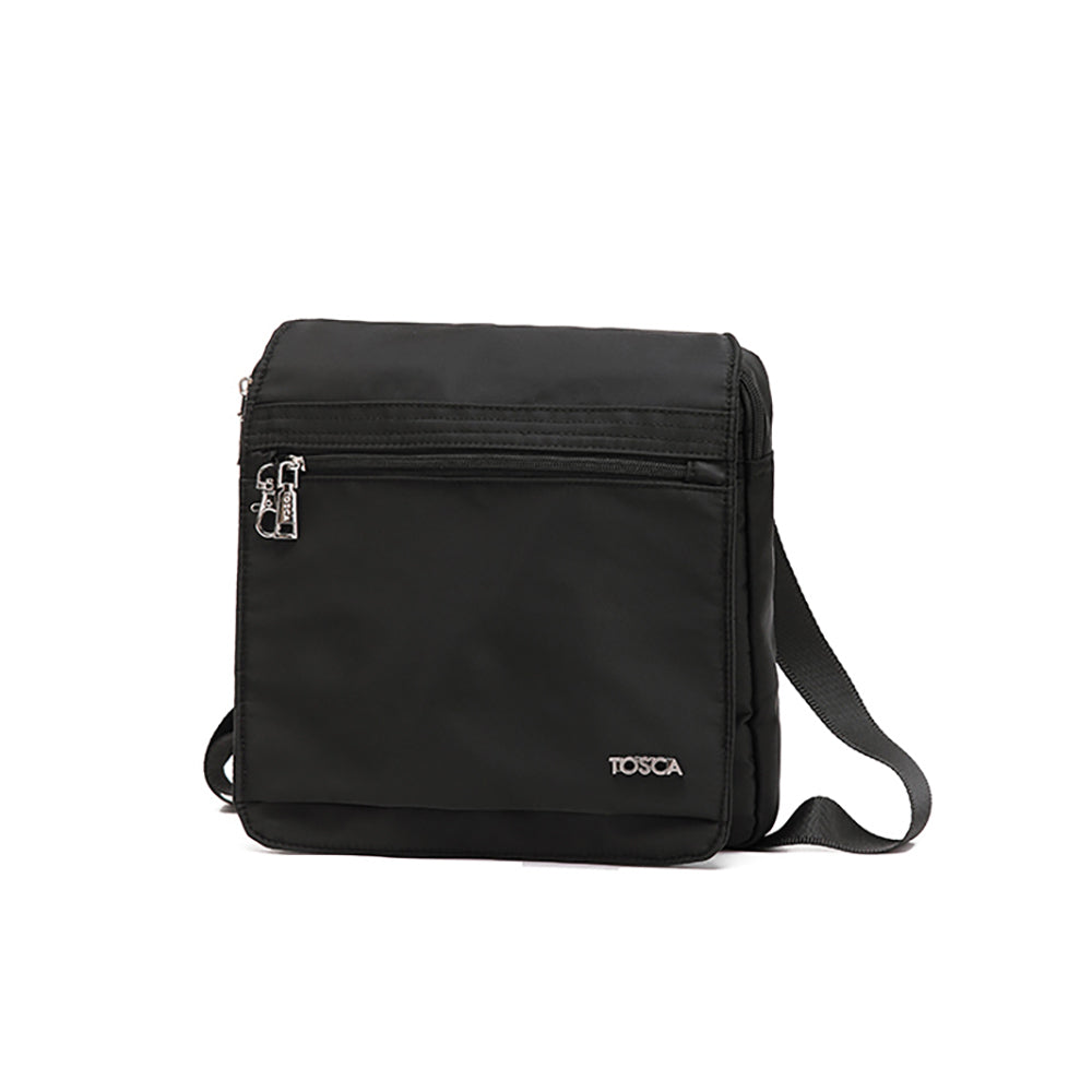 Tosca Anti-Theft RFID Blocking Travel Shoulder Bag - Black