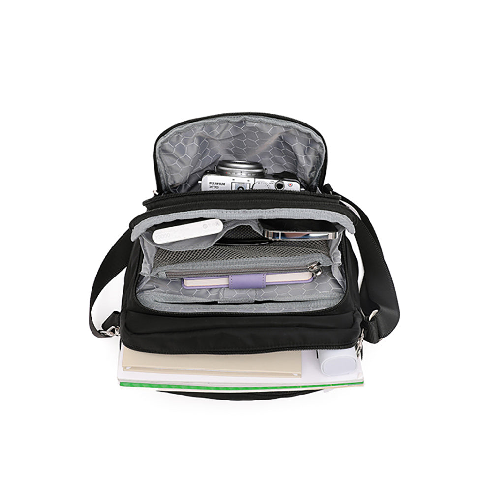 Tosca Anti-Theft RFID Blocking Shoulder Bag - Black