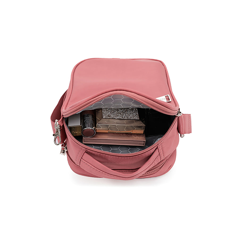 Tosca Anti-Theft RFID Blocking Shoulder Bag - Coral
