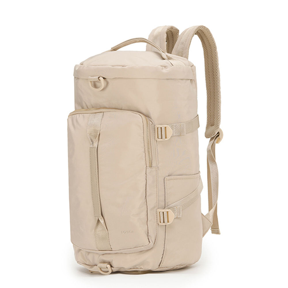 Tosca Barrel Travel Heavy Duty Hiking Backpack/Tote Beige