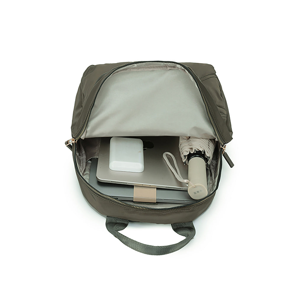 Tosca Daily Shoulder Laptop School Backpack Khaki Stitch