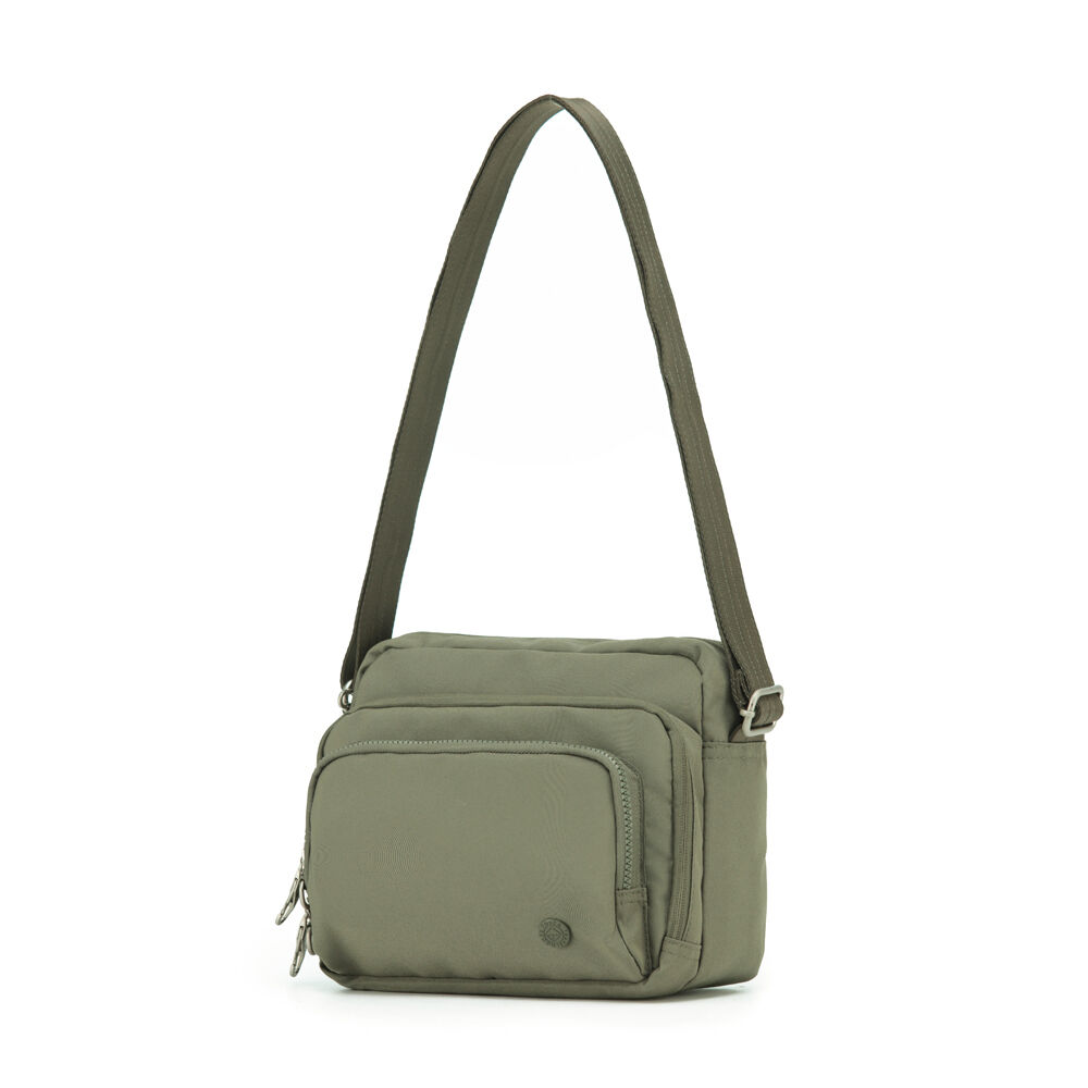 Tosca Anti-Theft RFID Blocking Shoulder Travel Bag 25x20cm - Khaki