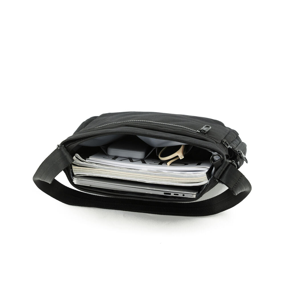 Tosca Anti-Theft RFID Blocking Shoulder Travel Bag 30x24cm - Black