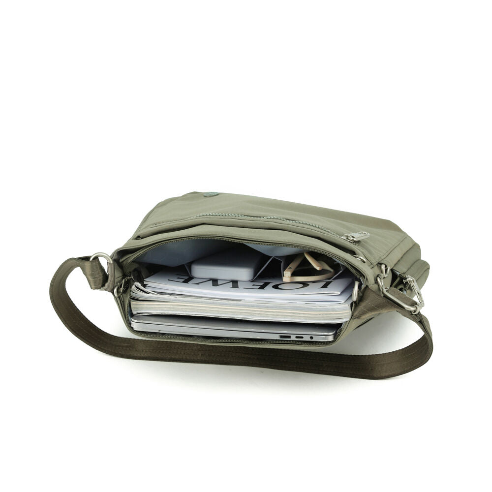 Tosca Anti-Theft RFID Blocking Shoulder Travel Bag 30x24cm - Khaki